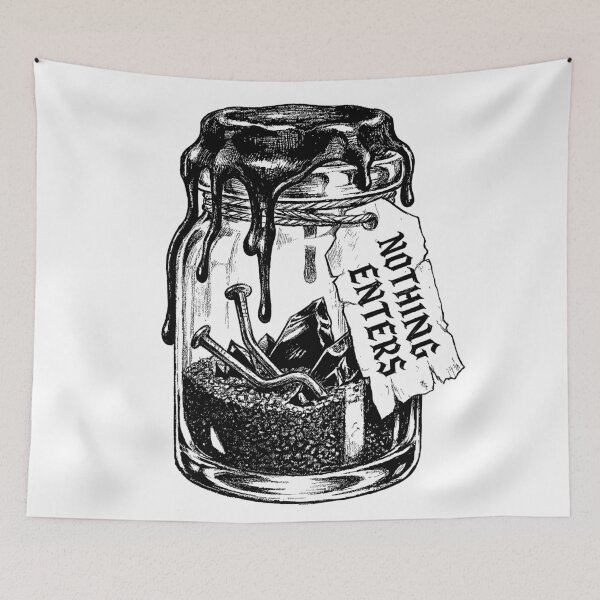Item preview, Obsidian Warding Sanctuary - Spell Jars designed and sold by bapupa.