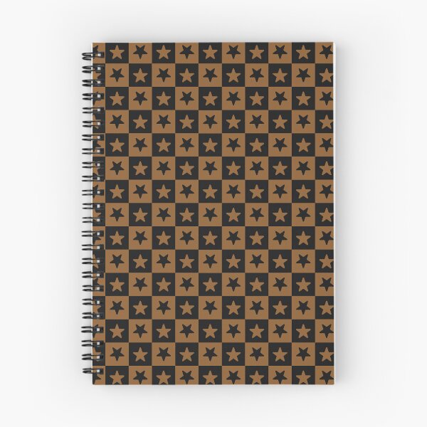 Item preview, Black and Bronze checkered stars designed and sold by pattern-archive.
