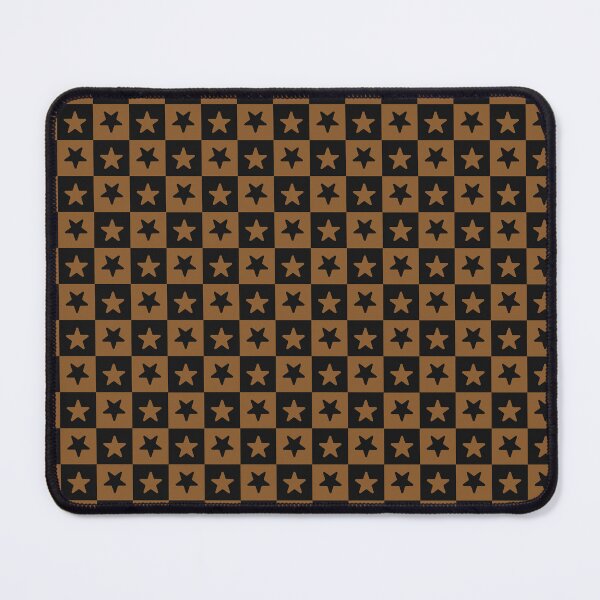 Item preview, Black and Bronze checkered stars designed and sold by pattern-archive.