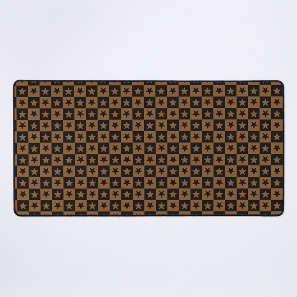 Item preview, Black and Bronze checkered stars designed and sold by pattern-archive.
