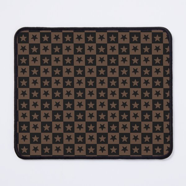Item preview, Black and Brown checkered stars designed and sold by pattern-archive.