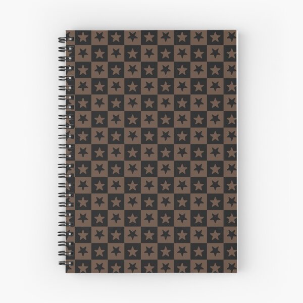 Item preview, Black and Brown checkered stars designed and sold by pattern-archive.