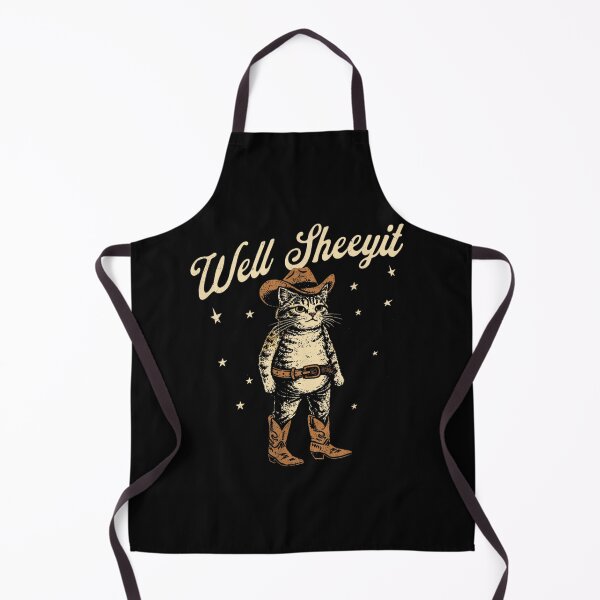 Item preview, Funny Well Sheeyit Cowboy Cat Vintage Western Country Kitty Design designed and sold by DuneHaicna.