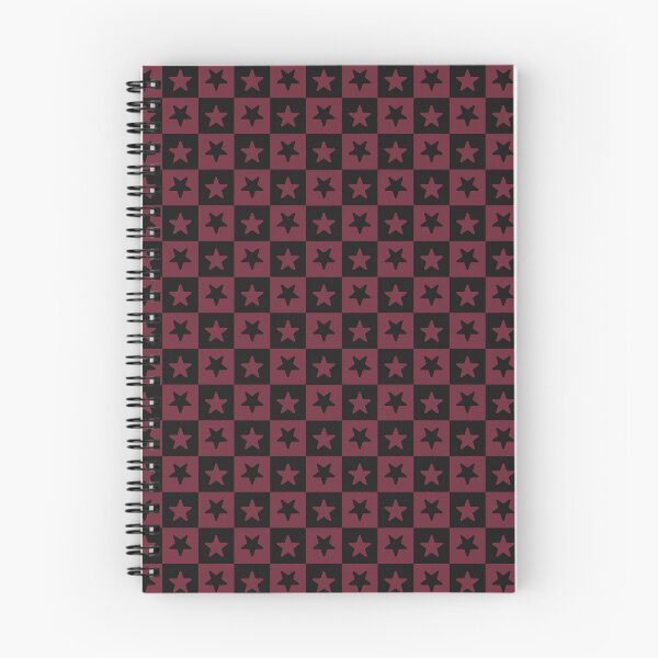 Aperçu de l'œuvre Étoiles à damier noires et bordeaux créée et vendue par pattern-archive.