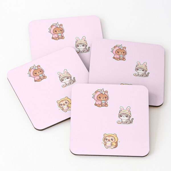 Item preview, Kawaii Stickers Three Adorable Characters Cute Cartoon designed and sold by Good Vibes .