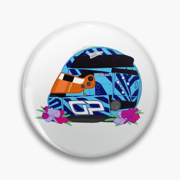 Item preview, Oscar Piastri 2026 Blue Monaco Helmet With Flowers  designed and sold by OriDraws.