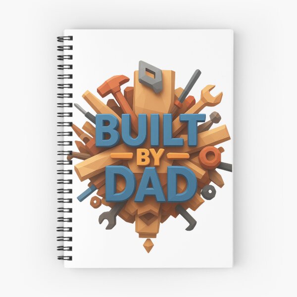 Item preview, Built By Dad - 3D Handyman Tools & DIY Typography designed and sold by Dzblack.