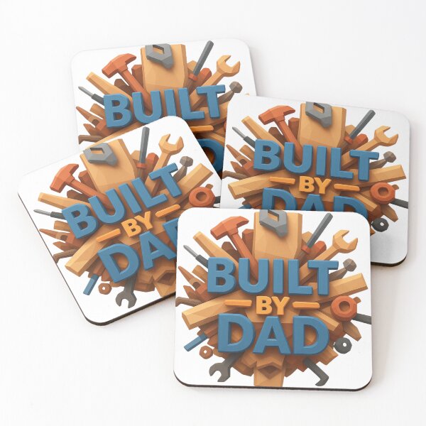 Item preview, Built By Dad - 3D Handyman Tools & DIY Typography designed and sold by Dzblack.