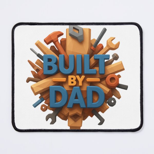 Item preview, Built By Dad - 3D Handyman Tools & DIY Typography designed and sold by Dzblack.