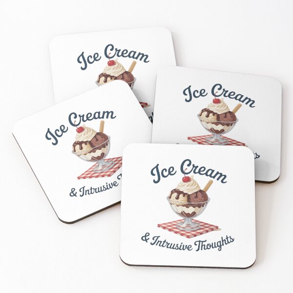Item preview, Mental Health Intrusive Thoughts Sarcastic Mental Health Therapy Ice Cream designed and sold by sailorjessiArt.
