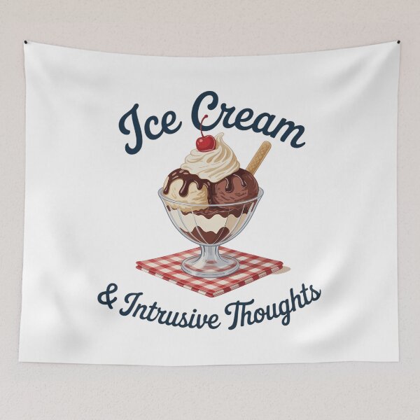 Item preview, Mental Health Intrusive Thoughts Sarcastic Mental Health Therapy Ice Cream designed and sold by sailorjessiArt.