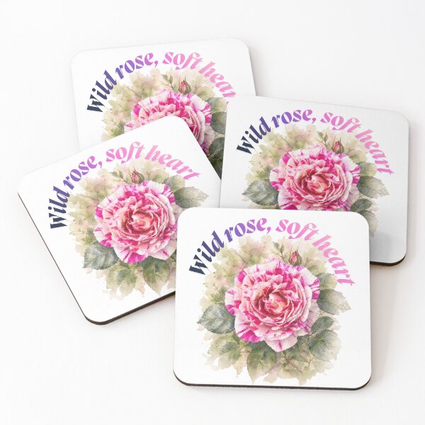 Item preview, Wild Rose Soft Heart | Pink Watercolor Rose Floral Quote designed and sold by SimplyContry.