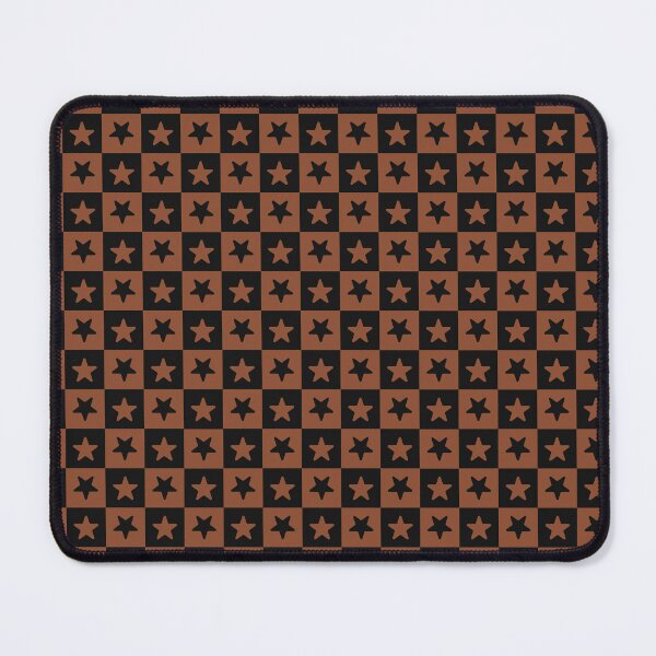 Item preview, Black and Copper checkered stars designed and sold by pattern-archive.