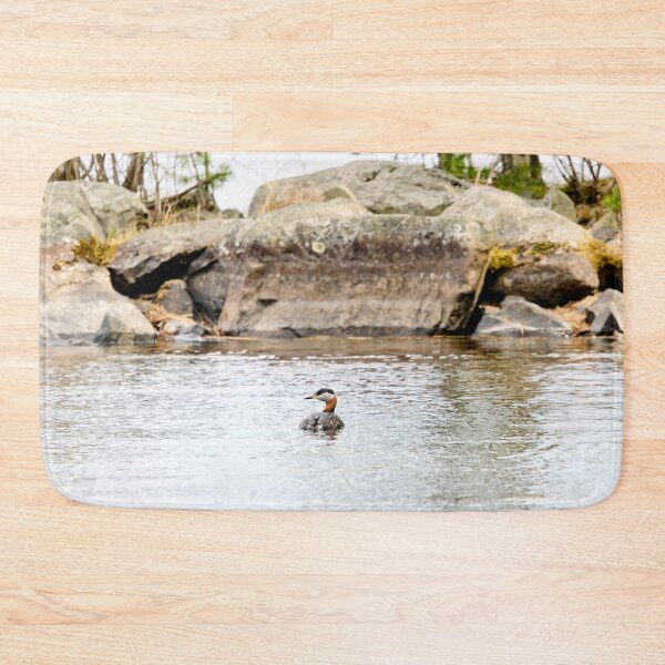 Item preview, By the rocks.. Red-necked grebe. Spring 2026 designed and sold by Jouko Lehto Photography.
