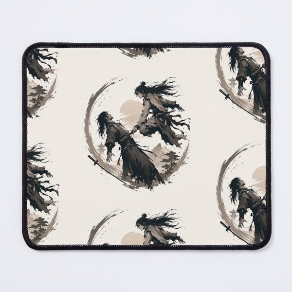 Item preview, Samurai Sword Fight Ink Painting designed and sold by Thinkkkr11cut.