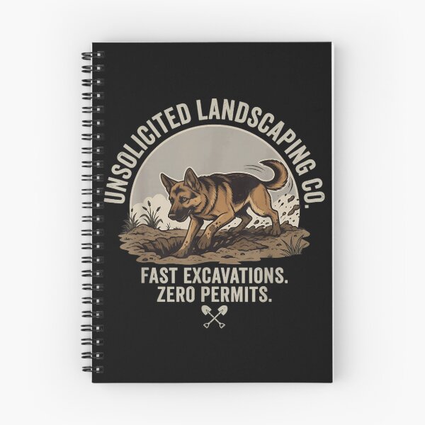 Item preview, Unsolicited Landscaping Co German Shepherd Fast Excavations Funny Dog Lover Design designed and sold by DuneHaicna.