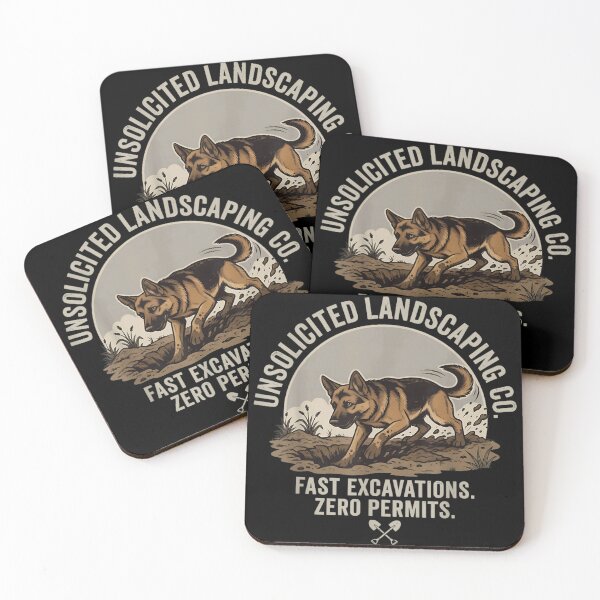 Item preview, Unsolicited Landscaping Co German Shepherd Fast Excavations Funny Dog Lover Design designed and sold by DuneHaicna.