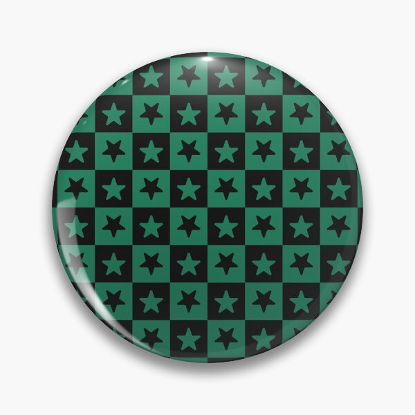 Item preview, Black and Green checkered stars designed and sold by pattern-archive.