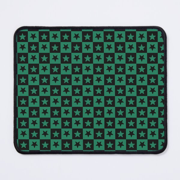 Item preview, Black and Green checkered stars designed and sold by pattern-archive.