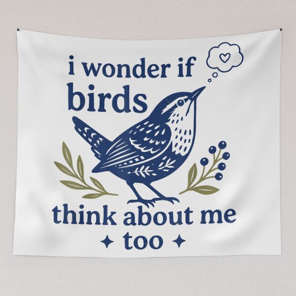 Item preview, Cute I Wonder If Birds Think About Me Too Birdwatcher Design designed and sold by DuneHaicna.