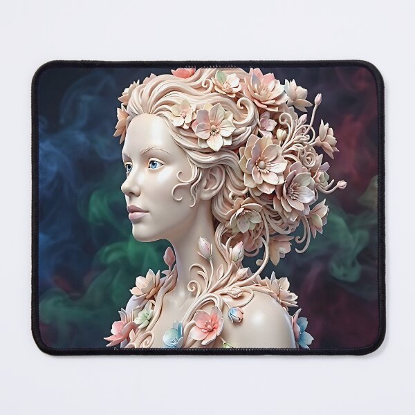 Item preview, Ethereal Floral Muse: A Sculptural Portrait designed and sold by ToxicInkArt.