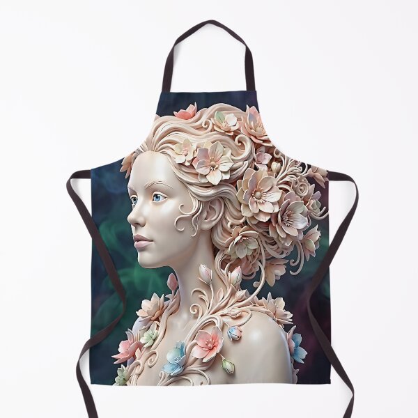 Item preview, Ethereal Floral Muse: A Sculptural Portrait designed and sold by ToxicInkArt.