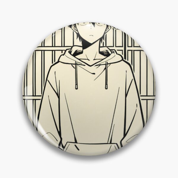 Item preview, Portrait - Man cream hoodie hands pockets wide eyes designed and sold by AnimeShin.