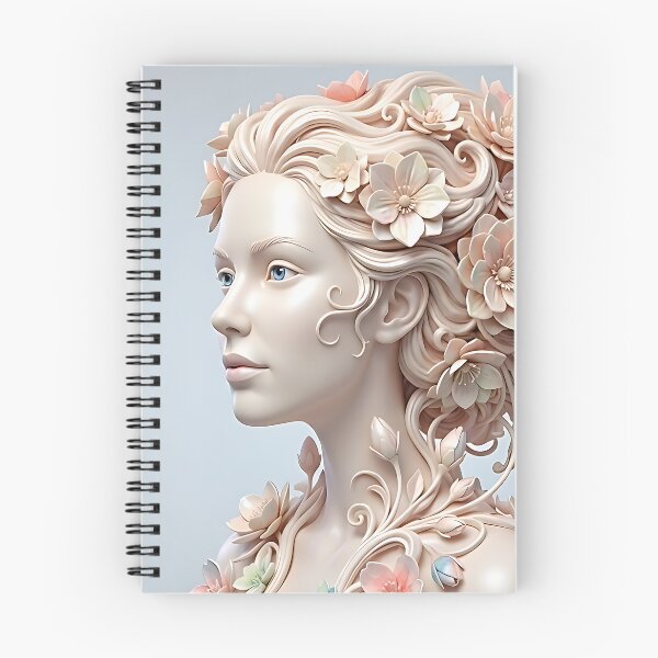 Item preview, Ethereal Floral Muse: A Sculptural Portrait designed and sold by ToxicInkArt.