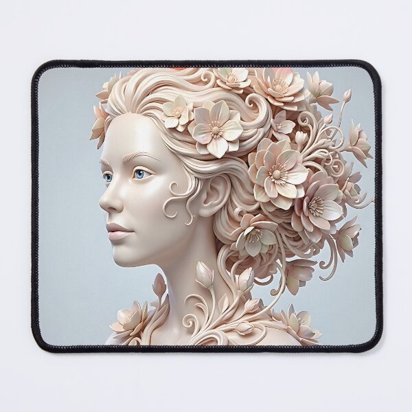Item preview, Ethereal Floral Muse: A Sculptural Portrait designed and sold by ToxicInkArt.