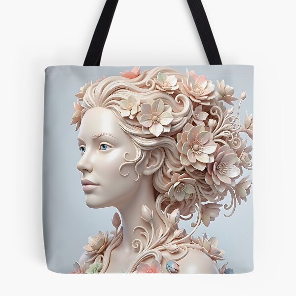 Item preview, Ethereal Floral Muse: A Sculptural Portrait designed and sold by ToxicInkArt.