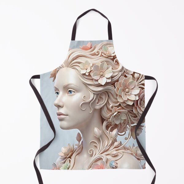 Item preview, Ethereal Floral Muse: A Sculptural Portrait designed and sold by ToxicInkArt.