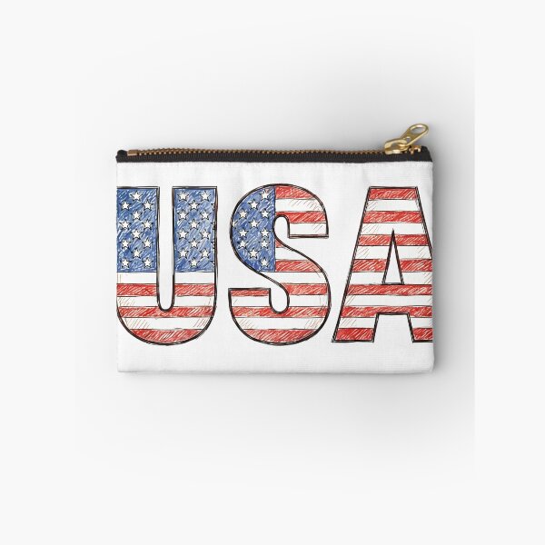 Item preview, USA Flag Hand Drawn Letters designed and sold by Ar0undTheW0rld.