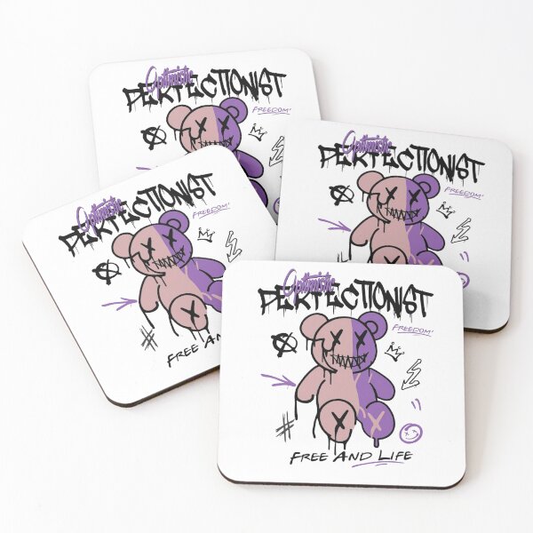 Item preview, Optimistic Perfectionist — Pink and Purple Graffiti Bear Streetwear designed and sold by Colorful-Garden.