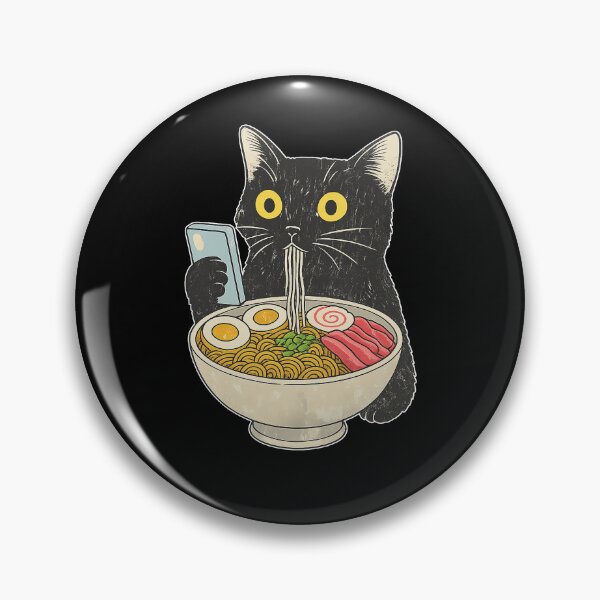 Item preview, Cat Eating Ramen Funny designed and sold by John Q. Cardholder.