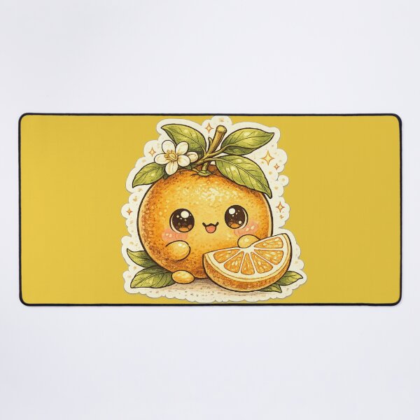 Item preview, Kawaii Cute Orange with Blossom Flower and Slice – Adorable Watercolor Citrus Art | Orange Gift designed and sold by irfanshikh.