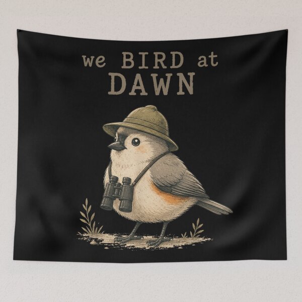 Item preview, Funny We Bird At Dawn Cute Birdwatcher Pith Hat Wildlife Design designed and sold by DuneHaicna.