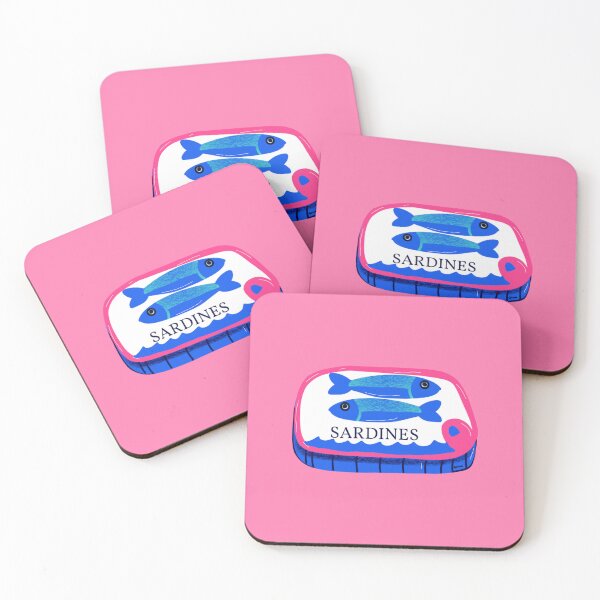 Item preview, Pink Vintage Sardines Pattern designed and sold by giulyz.