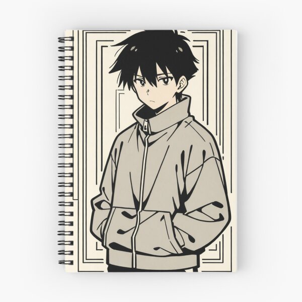 Item preview, Portrait - Man grey jacket hands pockets geometric designed and sold by AnimeShin.