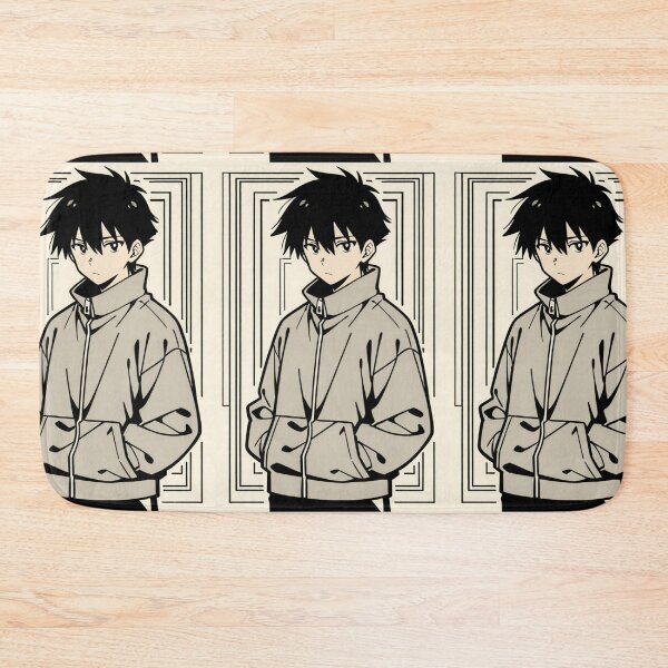 Item preview, Portrait - Man grey jacket hands pockets geometric designed and sold by AnimeShin.