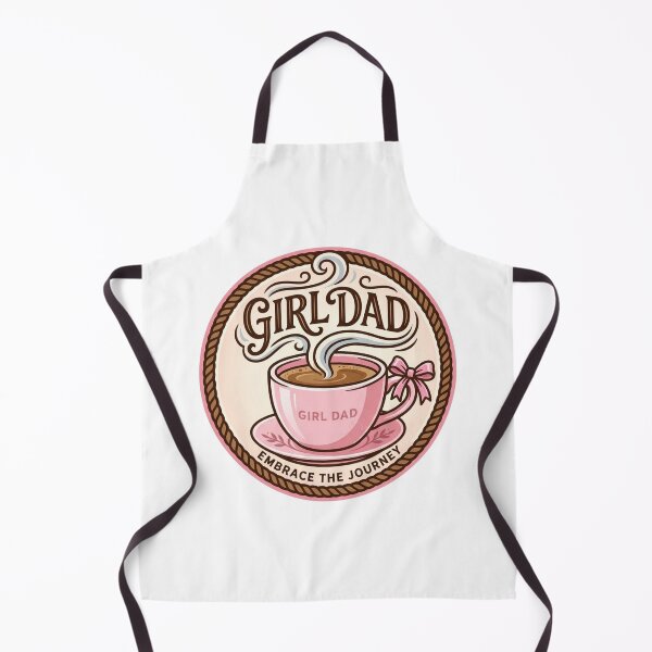 Item preview, ​Girl Dad Espresso Cup Pink Ribbon Vintage Badge designed and sold by Timeless Junction.