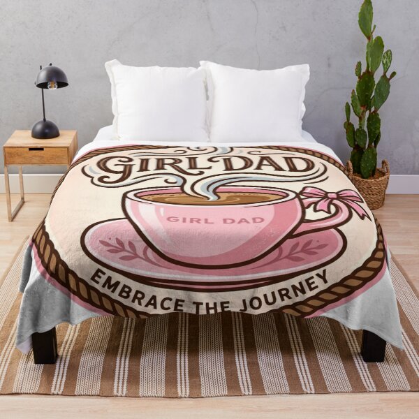 Item preview, ​Girl Dad Espresso Cup Pink Ribbon Vintage Badge designed and sold by Timeless Junction.