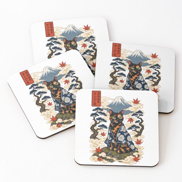 Item preview, Cat of Mount Fuji — Tortie Cat Ukiyo-e Woodblock | Japanese Art designed and sold by Martin's_Design.
