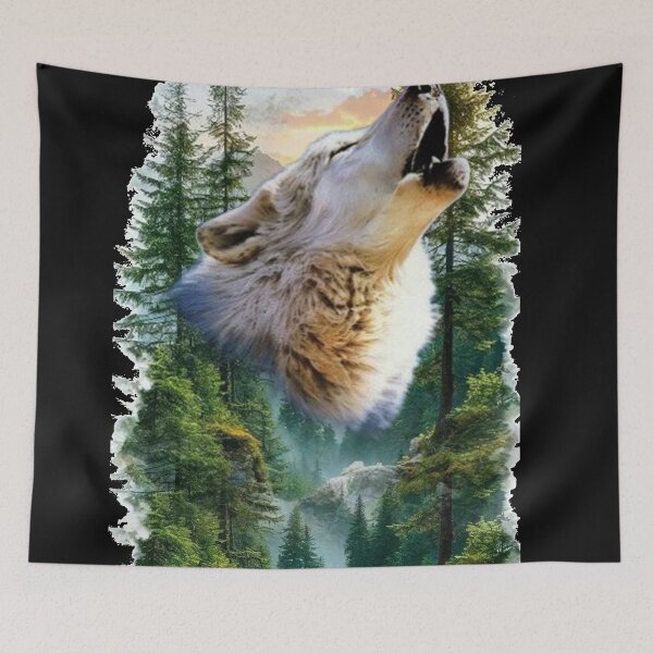 Item preview, Spirit Wolf of the Falling Waters designed and sold by EdicrisR.