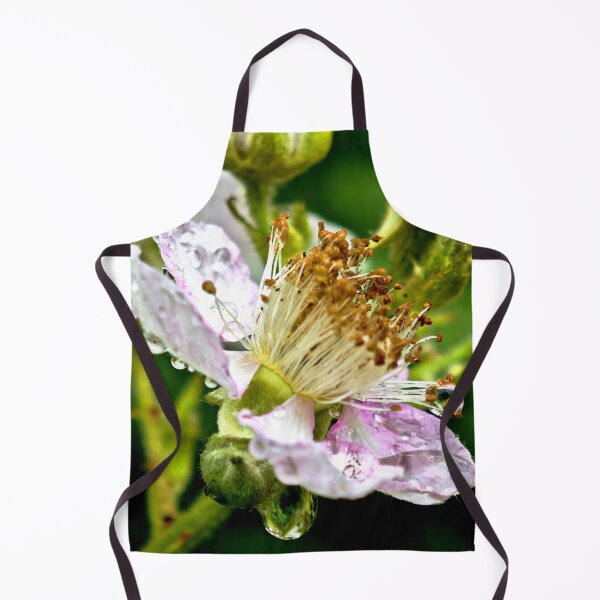 Item preview, Blackberry blossom macro nature photography water droplets designed and sold by Ascooepics.
