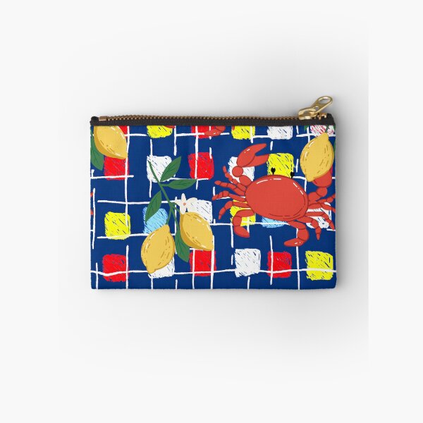 Item preview, Lemons and Red Crabs – Mediterranean Kitchen Tablecloth Seamless Pattern designed and sold by EmeraldeaArt.