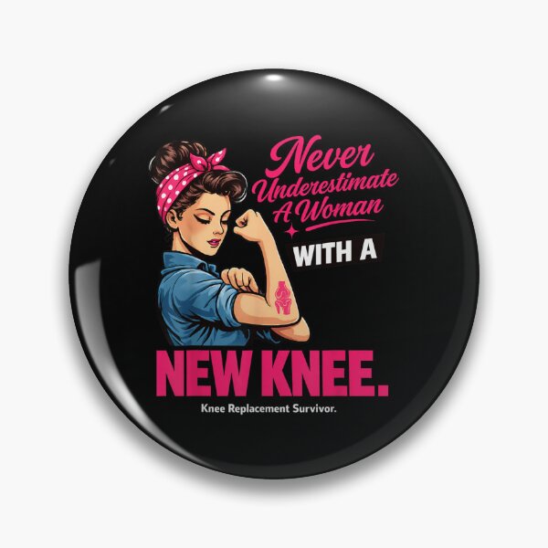 Item preview, Rosie The Riveter Never Underestimate A Woman With A New Knee Survivor designed and sold by DienesAngele.