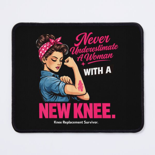 Item preview, Rosie The Riveter Never Underestimate A Woman With A New Knee Survivor designed and sold by DienesAngele.
