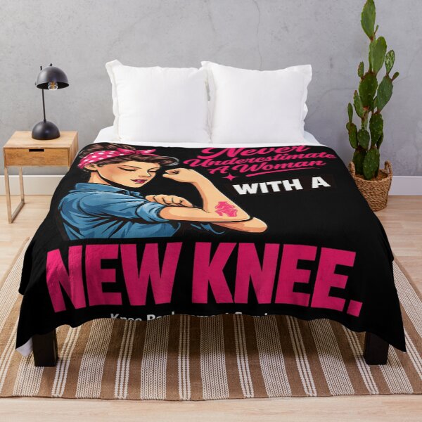 Item preview, Rosie The Riveter Never Underestimate A Woman With A New Knee Survivor designed and sold by DienesAngele.