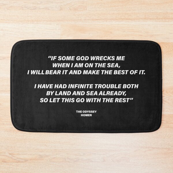Item preview, If a God Wrecks Me on the Sea, I Will Bear It — The Odyssey Quote (Black Version) designed and sold by LiteraryRelics.