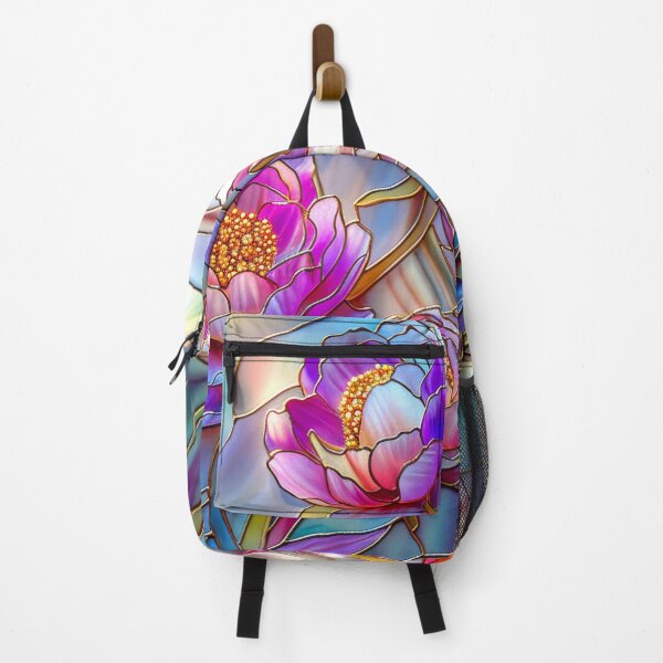 Item preview, Peonies Stained Glass Art designed and sold by MargaretWiktor.